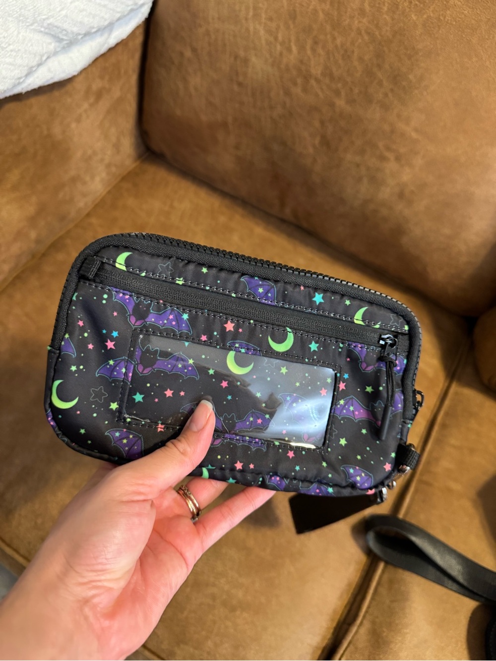 Bat & Moon Crossbody Wallet – Halloween Edition